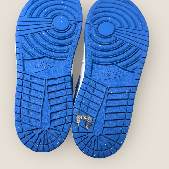 Nike Air Jordan 1 Mid White/Blue – Kids’ Size 3Y - Picture 7 of 13